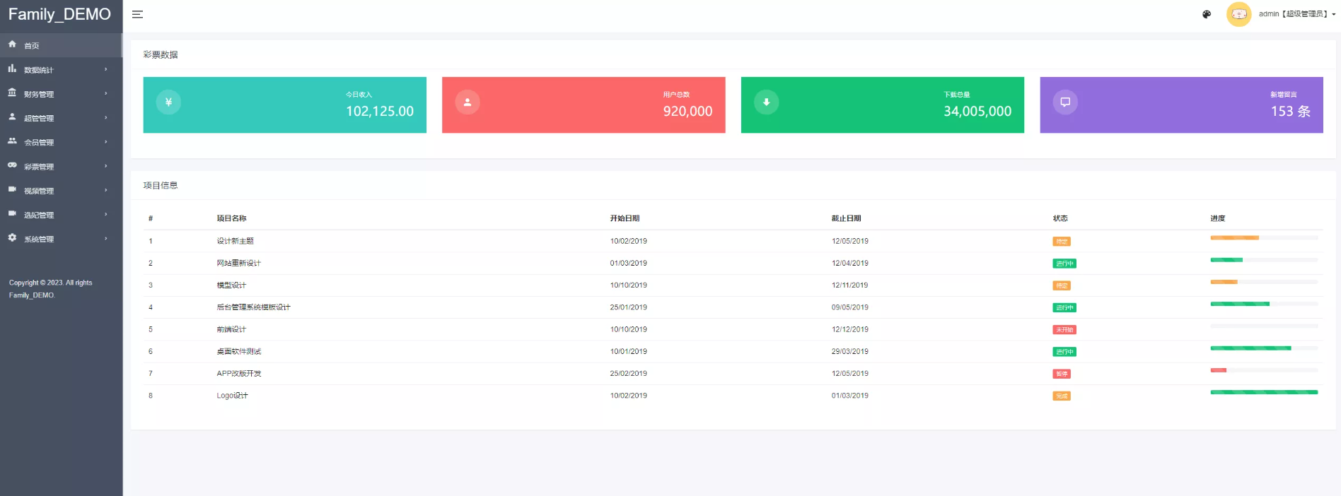 全新UI模版+前端vue编译后源码下载
